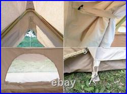 Large Waterproof Cotton Canvas Glamping Emperor Bell Tent Campsite Hotel Tent