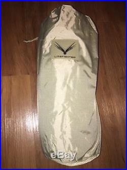 Litefighter 1 Individual Shelter System Tent U. S. Army Issue Tan- Lightly Used