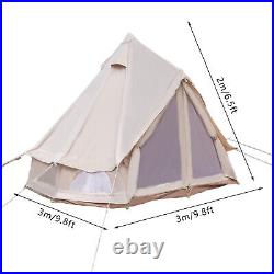 Luxury Glamping Tent All Year Living Polyester Cotton Bell Tent 3m Waterproof