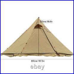 MCETO Outdoor Camping Tent 4-Season Pyramid Teepee Tent For Hiking Fishing V3J8