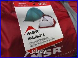 MSR Habitude 6 Person 3 Season Camping Tent Blue/Red (13129)