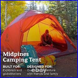 Marmot Midpines 4p 4 person Tent in a brilliant Red Sun / Picante color