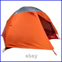 Marmot Midpines 4p 4 person Tent in a brilliant Red Sun / Picante color