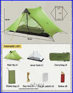 Mier Lanshan 2 Person Backpacking Tent Green New