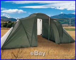 Mil-Tec 4-Personen-Zelt 2+2 Campingzelt Outdoor Oliv 2,2x4,2m