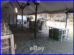 Military Army Field Kitchen Tent Mbu Burners Food Sanitation Center Camp Surplus