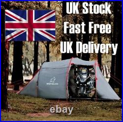 Motorcycle Expedition Tent Parking for 1 bike. Free set of Panniers! RRP £65