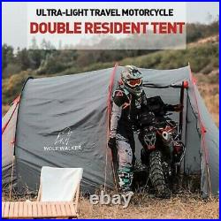 Motorcycle Expedition Tent Parking for 1 bike. Free set of Panniers! RRP £65