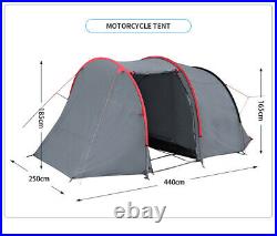 Motorcycle Expedition Tunnel Tent parking for 1 bike + vestibule + storage area