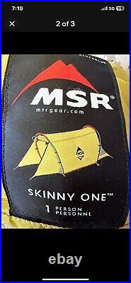 Msr 1 person tent Skinny One With Footprint