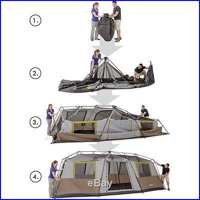 NEW 10 Person Camping Tent 3 Room Instant Cabin Pop Up Easy Setup In Minutes