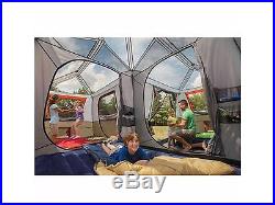 NEW! 12 Person Camping Tent 3 Rooms Hiking Family Fun Cabin Trail Hunting
