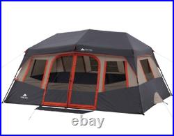 NEW 14x10 Orange Instant Cabin Tent 10 Person 2 Rooms Outdoor Shelter Camping