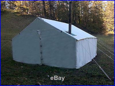 NEW 14x16x5 Outfitter 12oz Canvas Wall Tent Hunting Camping Glamping