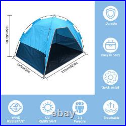 NEW 4 Person Large Anti UV Beach Tent Outdoor Camping Sun Shelter Sunshade Tent