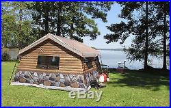 NEW 8 Person Log Cabin Camping Tent Huge Outdoor Family Camp Lodge 7 ft. Height