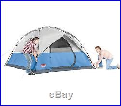 NEW! COLEMAN 4 Person Instant Dome Waterproof Camping Double Hub Tent 8' x 7