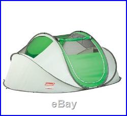 NEW! COLEMAN 4 Person Pre-Assembled Instant Pop Up Camping Tent with Taped Rainfly
