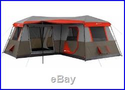 NEW Ozark Trail 12 Person 3 Room Instant Cabin Camping Family Tent Rainfly Red