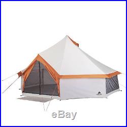 NEW Ozark Trail 8 Person Yurt Camping Tent Outdoor Family with Mud Mat Backyard