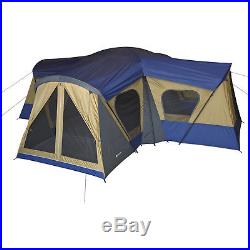 NEW Ozark Trail Base Camp 14-Person Cabin Tent 4 rooms 20' x 20' Quick Set up