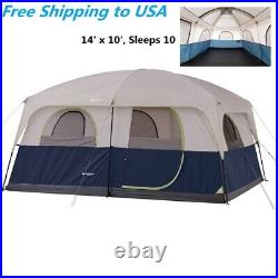 NEW Tent 14' x 10' Family Instant Cabin Tent Sleeps 10 Outdoor Hiking Camping