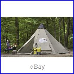 NEW Weatherproof Guide Gear Family Teepee Tent 18 x 18 Sleeps 8 People + Gear