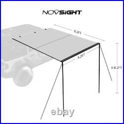 NOVSIGHT 420D Rooftop Sidecar Pull Out SunShade Awning Outdoor Camping Travel NOVSIGHT 420D Rooftop Sidecar Pull Out SunShade Awning Outdoor Camping Travel