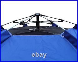 Navy Instant Camping Tent 4/5/6 People Automatic Hexagon Dome Pop-up Windproo