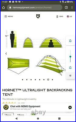 Nemo Hornet Elite 2person Ultralight Backpacking Tent