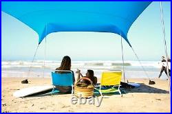 Neso Grande Beach Tent with Sand Anchors, Portable Sun Shelter (Teal)