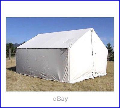 New 12x14 Canvas Wall Tent -Water/Mildew Treated & 3 RAFTER ANGLE KIT