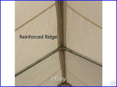 New 12x14 Canvas Wall Tent -Water/Mildew Treated & 3 RAFTER ANGLE KIT