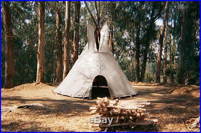 New 16' CHEYENNE STYLE tipi/teepee, Door flap & carry bag