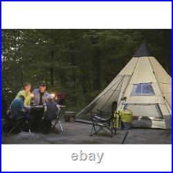 New 18 ft x 18 ft Teepee Camping Tent For 8 People And Gear, Brown