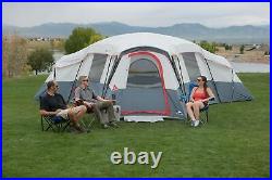New 20-Person 4-Room Cabin Tent with 3 Separate Entrances for Camping