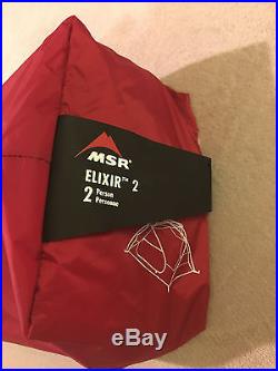 New MSR Elixir 2 Person, 3 Season Backpacking Camping Tent