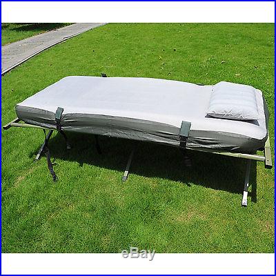 New Outsunny Single Folding Camp Shelter Bed Cot W/ Tent Sleeping Bag Airbed Mat