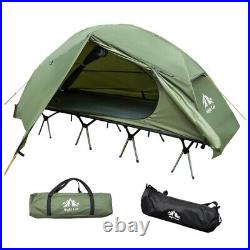 Night Cat Camping Cot Tent Waterproof 1-Person Off-Ground Combo Cot Bed
