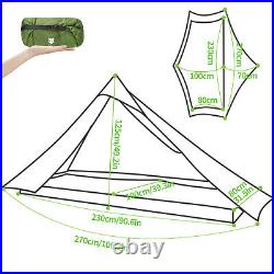 Night Cat Ultralight Rodless Tent Single Person Outdoor Camping Hiking Tents
