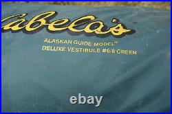 Older Cabela's Alaskan Guide 6 Geodesic Tent with Deluxe Vestibule and footprint