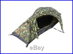 One Man WOODLAND CAMO TENT 1 Berth Military Army Camouflage Camping Kit