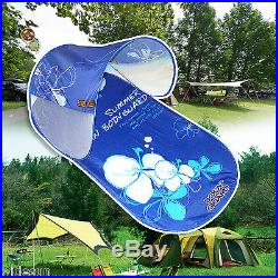 One-touch Portable Sun Shade Beach Tent, Camping Sun Shelter Canopy Pop Up Tent