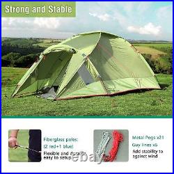 Outdoor 3 Person 4 Season Family Camping Tent Waterproof Folding Backpacking