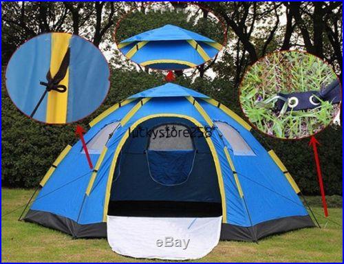 Outdoor 6 Person Dome Tent Hiking Camping Automatic Instant Pop up Family Tent