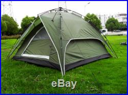 Outdoor Automatic Tent Waterproof Double Layer 3-4 Person Instant Camping Green