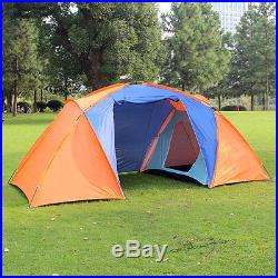 Outdoor Camping Double Layer 2-4Person 1 Hall 2 Rooms Tent