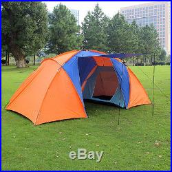 Outdoor Camping Double Layer 2-4Person 1 Hall 2 Rooms Tent
