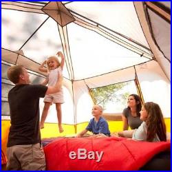 Outdoor Camping Tent 8-Person Waterproof 2 Rooms Family Instant Cabin Shelters