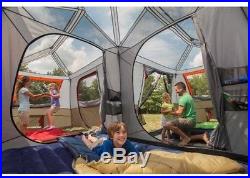 Outdoor Camping Tent Ozark Trail 12 Person 3 Room L-Shaped Instant Cabin Tent